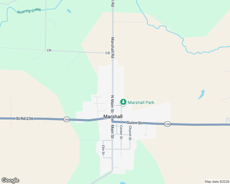 map of restaurants, bars, coffee shops, grocery stores, and more near 151 North Main Street in Marshall