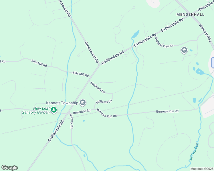 map of restaurants, bars, coffee shops, grocery stores, and more near 819 McComb Lane in Chadds Ford