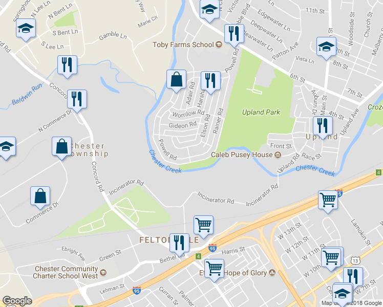 map of restaurants, bars, coffee shops, grocery stores, and more near 1549 Rainer Road in Brookhaven