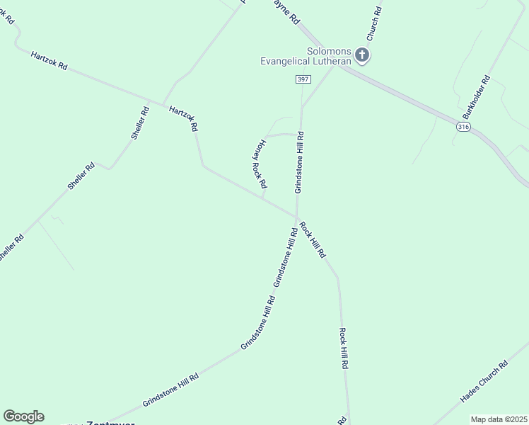 map of restaurants, bars, coffee shops, grocery stores, and more near 2150 Hartzok Road in Chambersburg