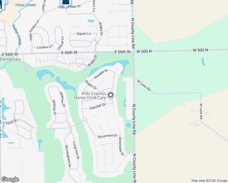 map of restaurants, bars, coffee shops, grocery stores, and more near 5355 Hammock Glen Drive in Indianapolis