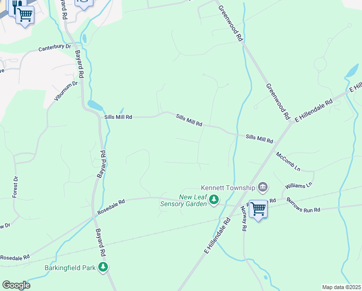 map of restaurants, bars, coffee shops, grocery stores, and more near 952 Patricia Lane in Kennett Square