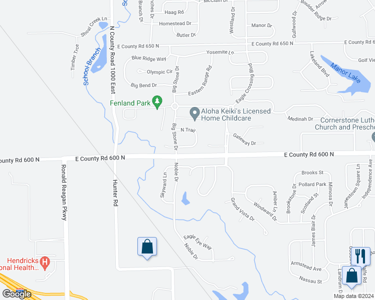 map of restaurants, bars, coffee shops, grocery stores, and more near 10077 Pine Grove Way in Indianapolis