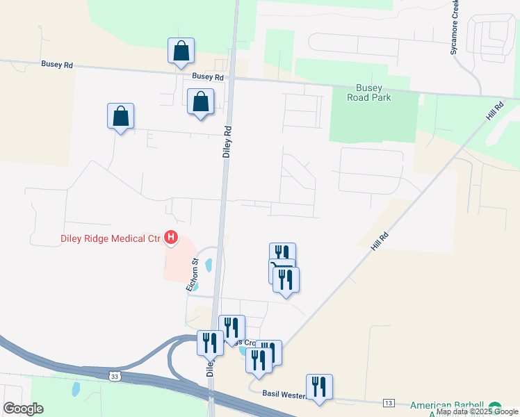 map of restaurants, bars, coffee shops, grocery stores, and more near 8355 Dove Parkway in Canal Winchester