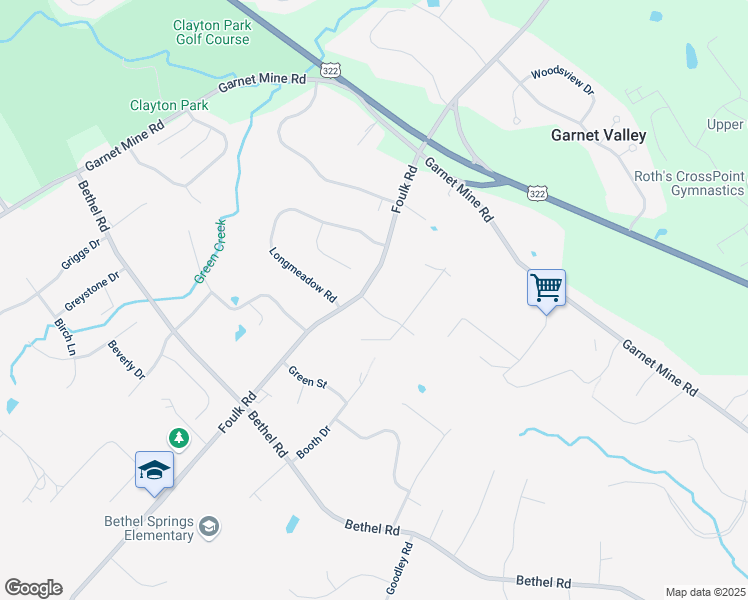 map of restaurants, bars, coffee shops, grocery stores, and more near 1420 Arbor Drive in Garnet Valley