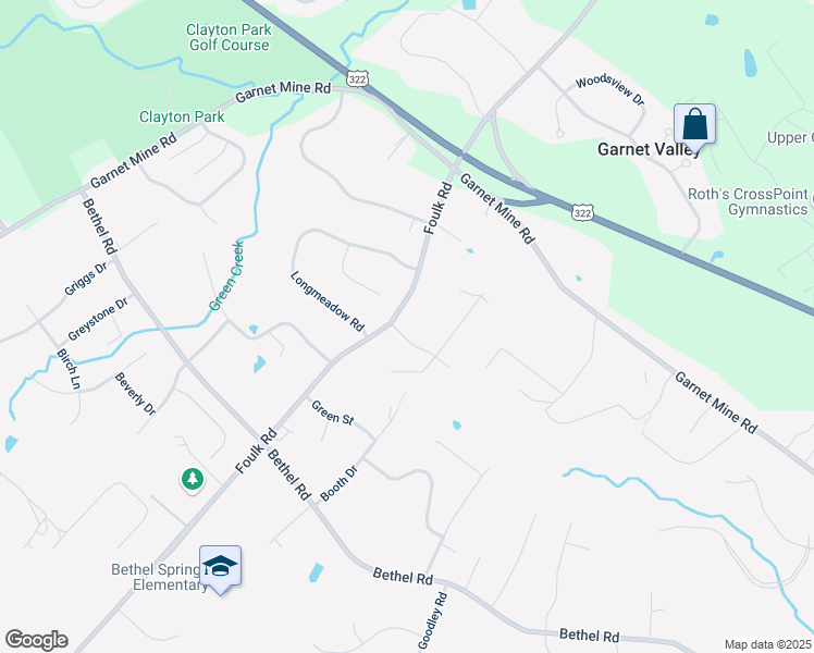 map of restaurants, bars, coffee shops, grocery stores, and more near 1420 Arbor Drive in Garnet Valley