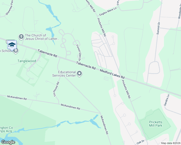 map of restaurants, bars, coffee shops, grocery stores, and more near 664 Tabernacle Road in Medford