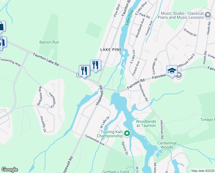 map of restaurants, bars, coffee shops, grocery stores, and more near 1 Breakneck Road in Medford