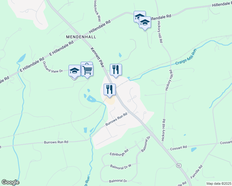 map of restaurants, bars, coffee shops, grocery stores, and more near in Chester County