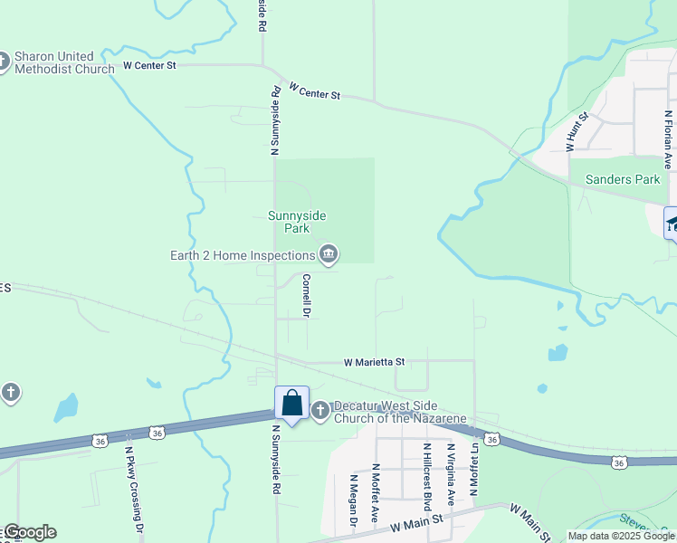 map of restaurants, bars, coffee shops, grocery stores, and more near 3601 Tulane Drive in Decatur