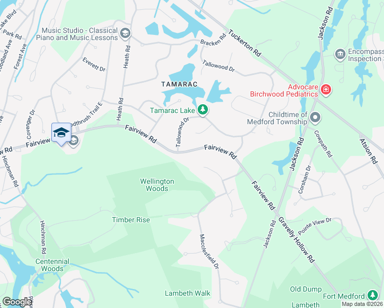 map of restaurants, bars, coffee shops, grocery stores, and more near 555 Fairview Road in Medford