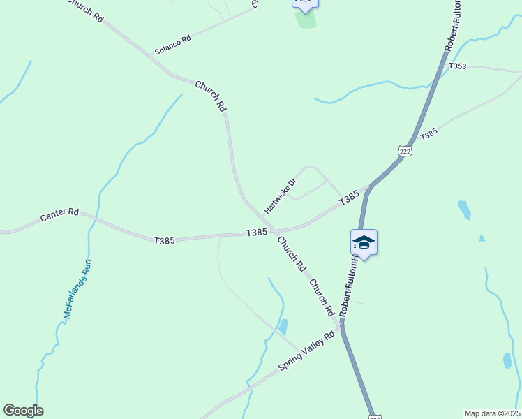 map of restaurants, bars, coffee shops, grocery stores, and more near 4 Hartwicke Drive in Quarryville