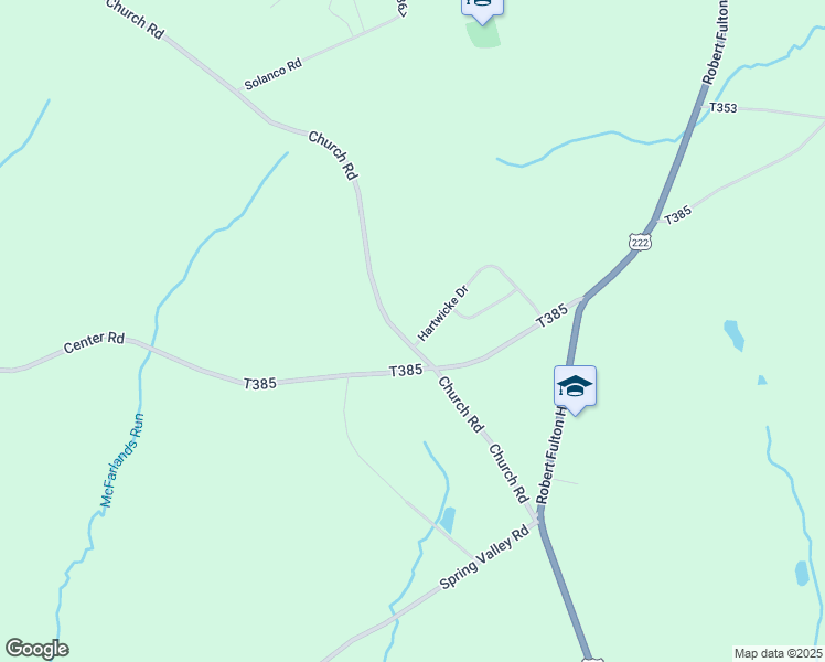 map of restaurants, bars, coffee shops, grocery stores, and more near 4 Hartwicke Drive in Quarryville