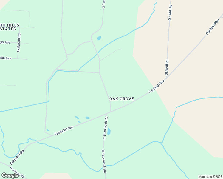 map of restaurants, bars, coffee shops, grocery stores, and more near 5152 South Tecumseh Road in Springfield