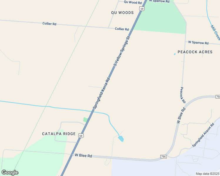 map of restaurants, bars, coffee shops, grocery stores, and more near 4938 South Yellow Springs Street in Springfield