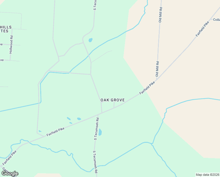 map of restaurants, bars, coffee shops, grocery stores, and more near 5152 South Tecumseh Road in Springfield