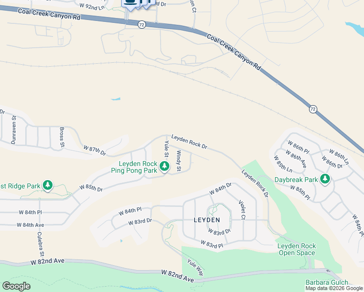 map of restaurants, bars, coffee shops, grocery stores, and more near 17797 West 87th Avenue in Arvada