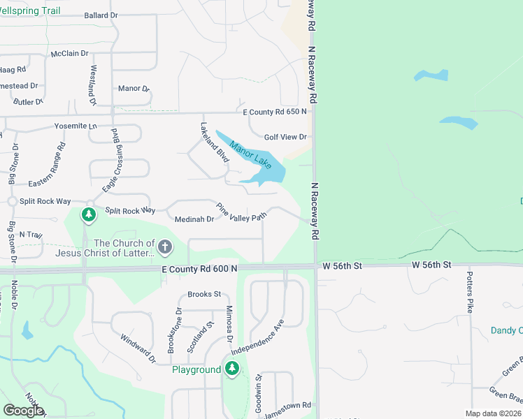 map of restaurants, bars, coffee shops, grocery stores, and more near 10846 Pine Valley Path in Indianapolis