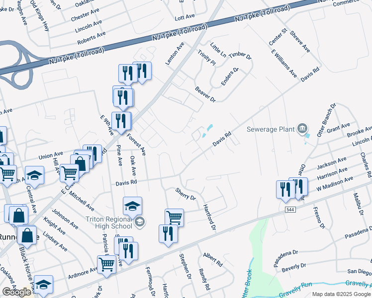 map of restaurants, bars, coffee shops, grocery stores, and more near 6 Alyse Court in Barrington