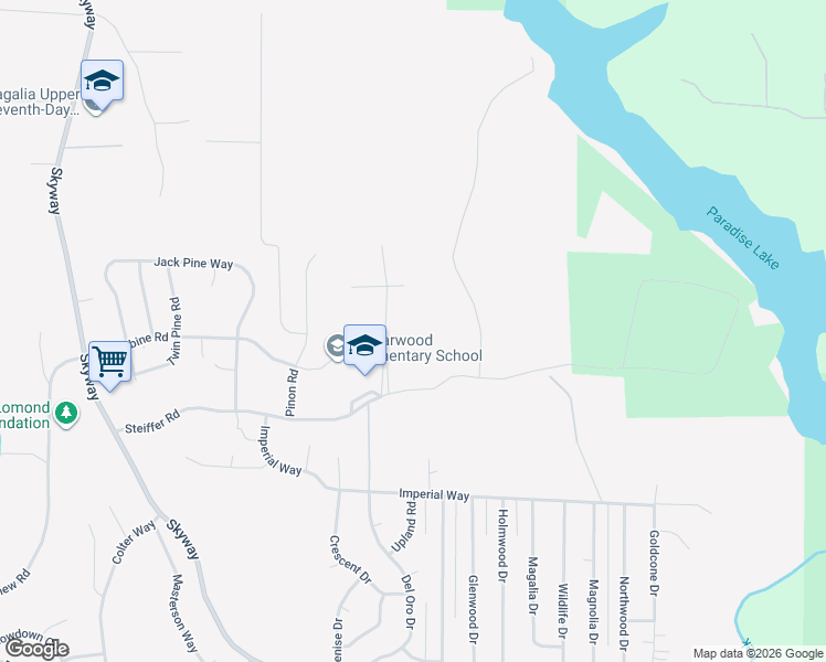 map of restaurants, bars, coffee shops, grocery stores, and more near 6449 Tina Court in Magalia