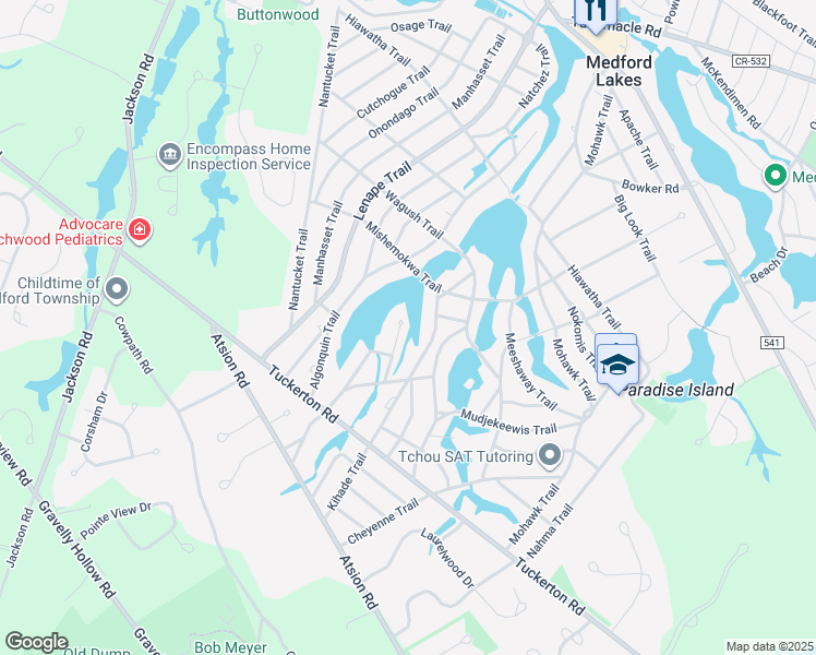 map of restaurants, bars, coffee shops, grocery stores, and more near 136 Kihade Trail in Medford
