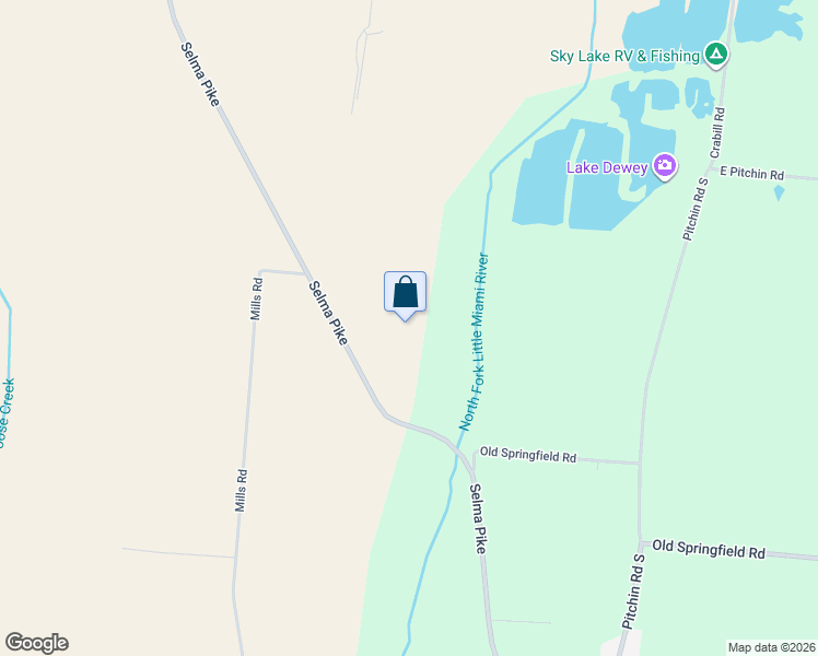 map of restaurants, bars, coffee shops, grocery stores, and more near 4540 Selma Road in Springfield