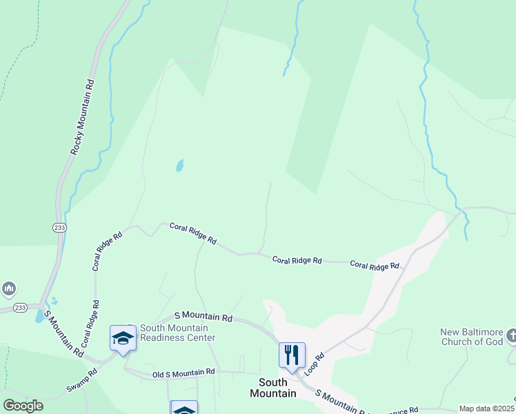 map of restaurants, bars, coffee shops, grocery stores, and more near 10715 Coral Ridge Road in Fayetteville