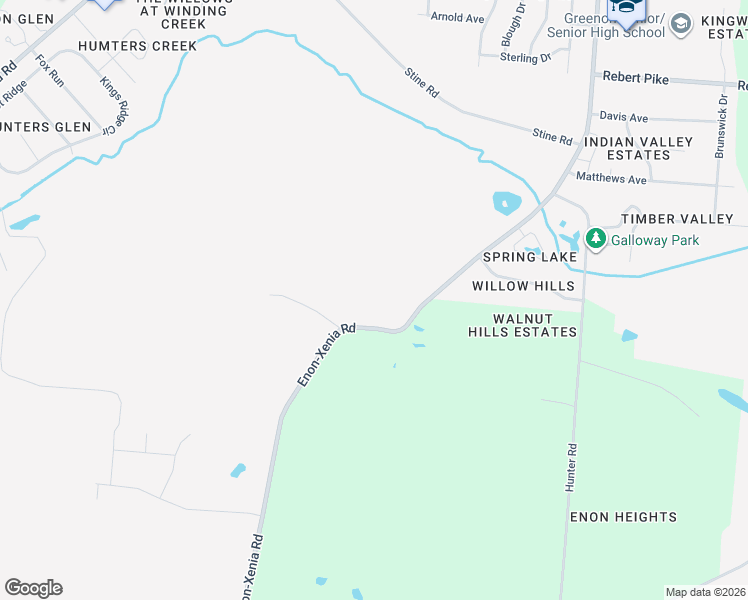 map of restaurants, bars, coffee shops, grocery stores, and more near 5377 Enon Xenia Pike in Fairborn