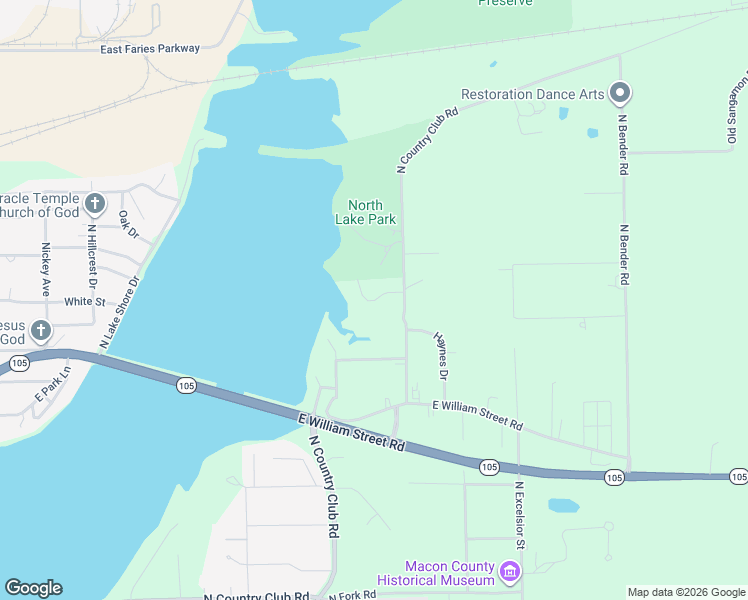 map of restaurants, bars, coffee shops, grocery stores, and more near 1018-1042 North Country Club Drive in Decatur