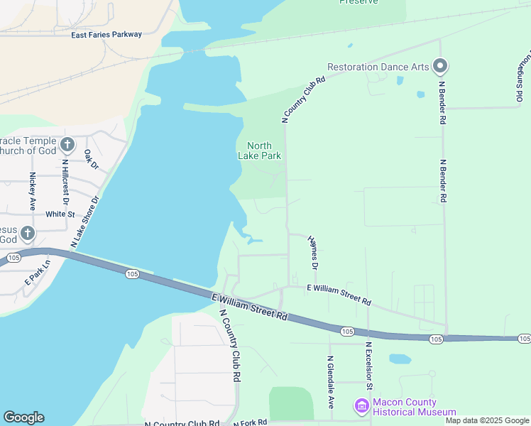 map of restaurants, bars, coffee shops, grocery stores, and more near 1018-1042 North Country Club Drive in Decatur