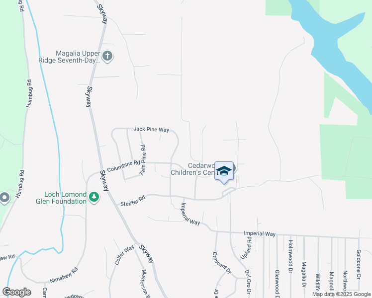 map of restaurants, bars, coffee shops, grocery stores, and more near 15057 Torey Pine Road in Magalia