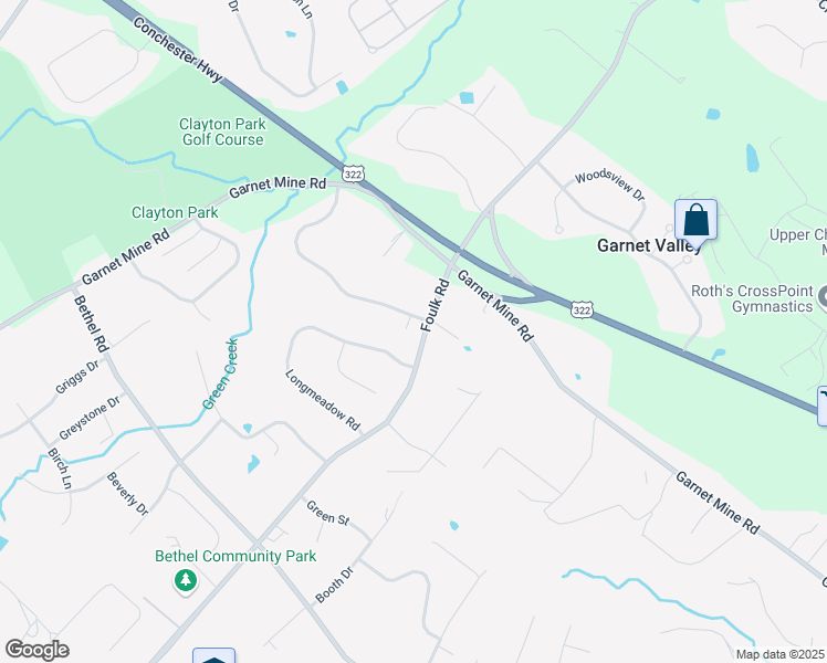 map of restaurants, bars, coffee shops, grocery stores, and more near 3039 Foulk Road in Garnet Valley