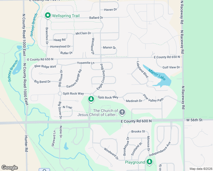 map of restaurants, bars, coffee shops, grocery stores, and more near 10361 Kings Gap Way in Indianapolis