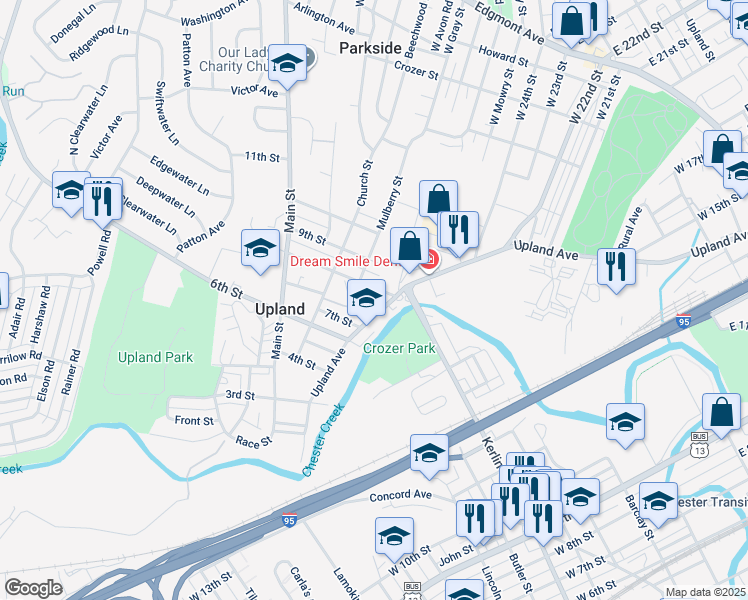 map of restaurants, bars, coffee shops, grocery stores, and more near 3 Henvis Place in Brookhaven