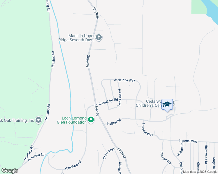 map of restaurants, bars, coffee shops, grocery stores, and more near 15075 Pinehurst Way in Magalia