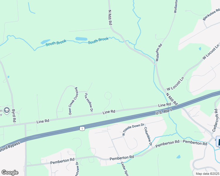 map of restaurants, bars, coffee shops, grocery stores, and more near 115 Merrymet Farm Drive in Kennett Square