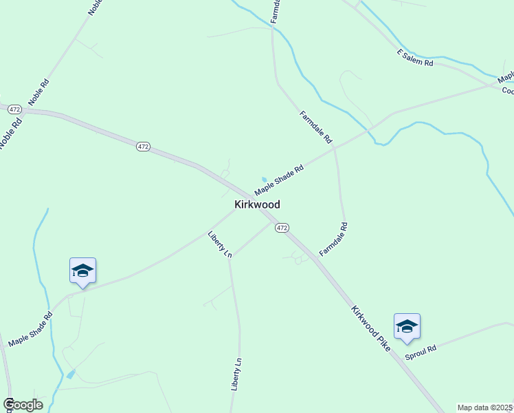 map of restaurants, bars, coffee shops, grocery stores, and more near in Kirkwood