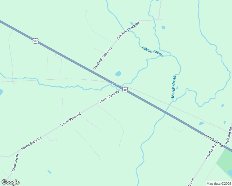 map of restaurants, bars, coffee shops, grocery stores, and more near 10 Seven Stars Road in Gettysburg