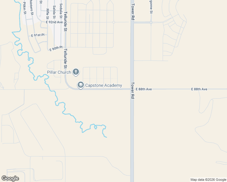 map of restaurants, bars, coffee shops, grocery stores, and more near East 88th Avenue in Commerce City