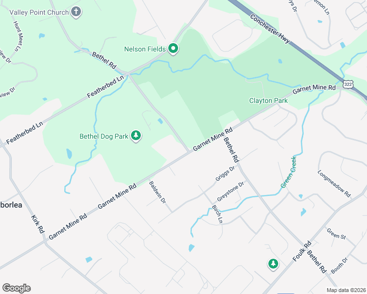 map of restaurants, bars, coffee shops, grocery stores, and more near 2 Bethel Road in Delaware County