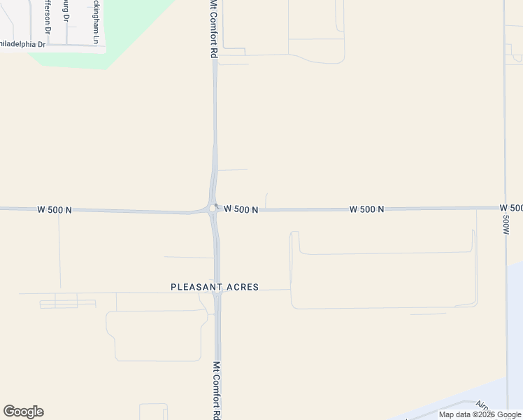 map of restaurants, bars, coffee shops, grocery stores, and more near West 500 North in McCordsville