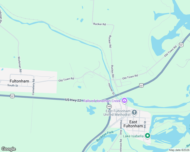map of restaurants, bars, coffee shops, grocery stores, and more near 7172-7354 County Highway 652 in Muskingum