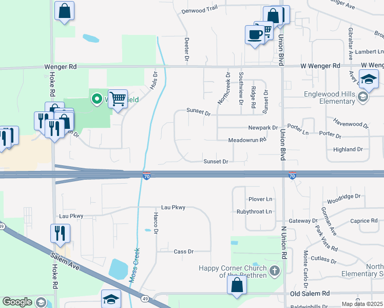 map of restaurants, bars, coffee shops, grocery stores, and more near 502 Veracruz Court in Englewood