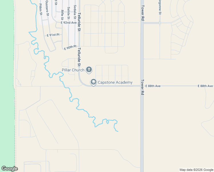 map of restaurants, bars, coffee shops, grocery stores, and more near 18084 East 88th Avenue in Commerce City