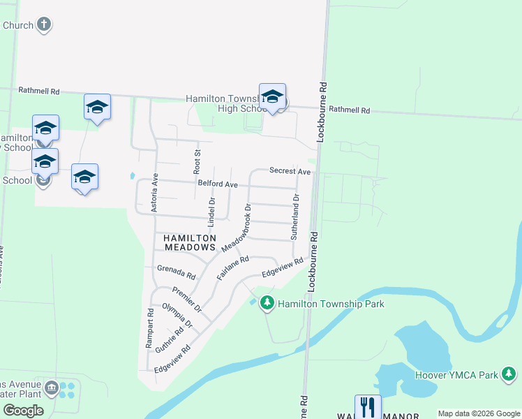 map of restaurants, bars, coffee shops, grocery stores, and more near 1051 Gilcrest Avenue in Columbus