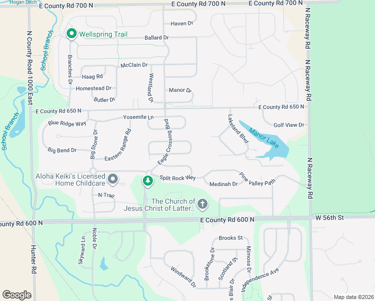 map of restaurants, bars, coffee shops, grocery stores, and more near 10464 Hickory Hill Drive in Indianapolis