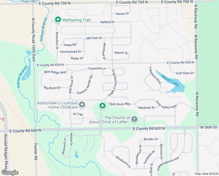 map of restaurants, bars, coffee shops, grocery stores, and more near 10290 Hickory Hill Drive in Indianapolis