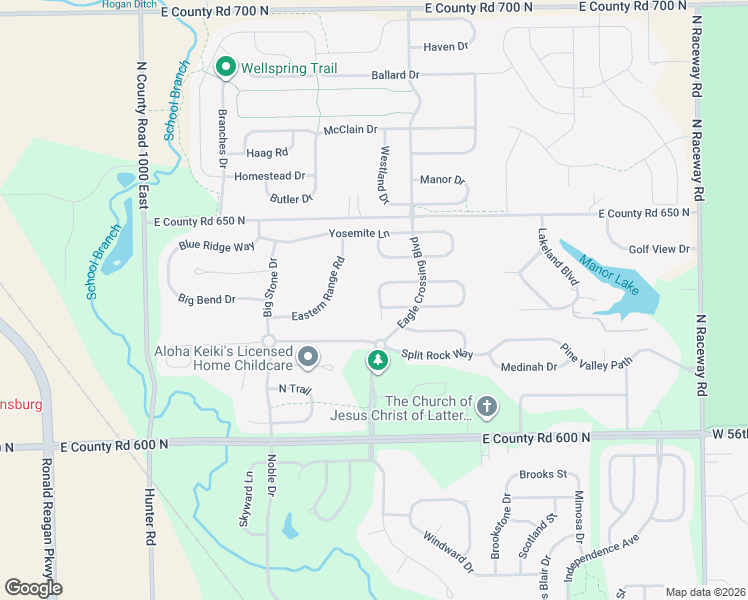 map of restaurants, bars, coffee shops, grocery stores, and more near 10290 Hickory Hill Drive in Indianapolis