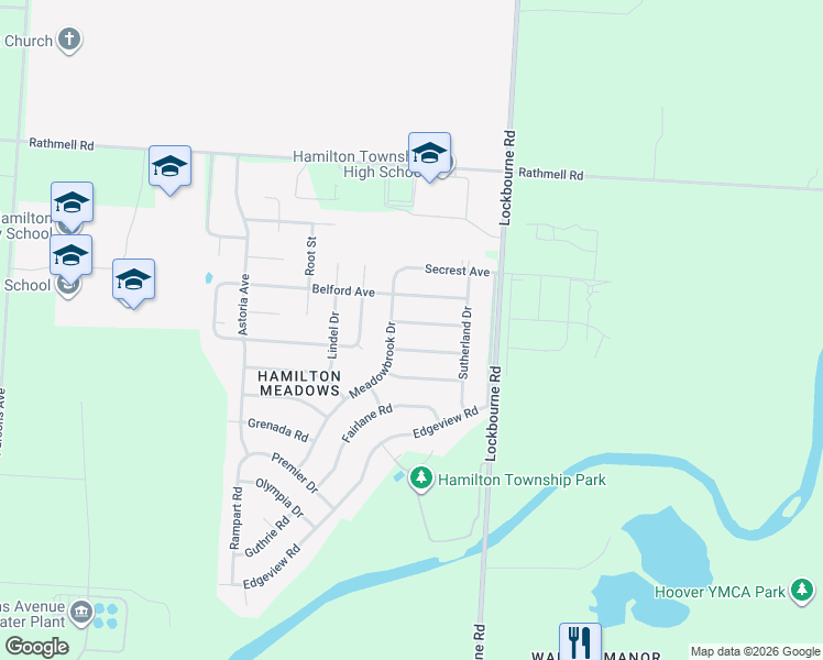 map of restaurants, bars, coffee shops, grocery stores, and more near 1051 Gilcrest Avenue in Columbus