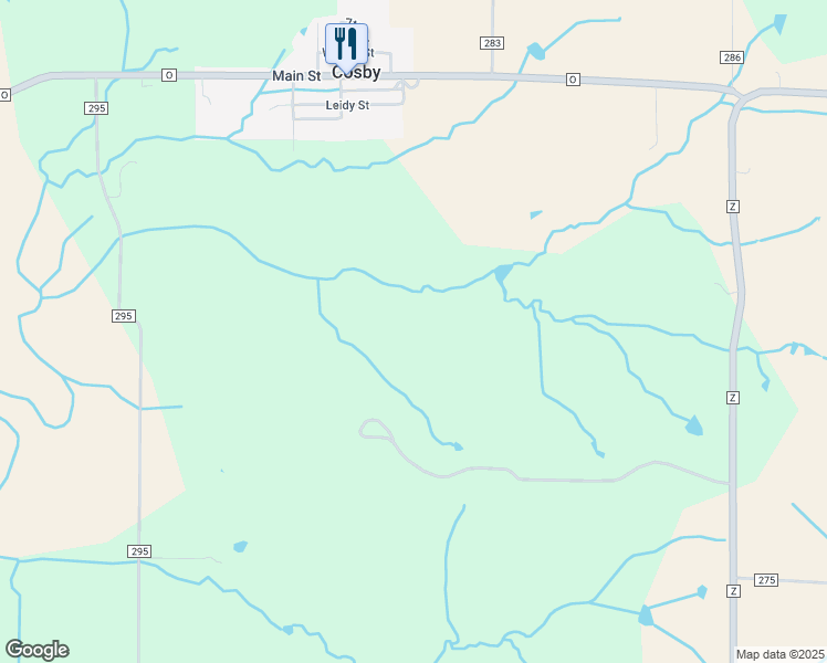 map of restaurants, bars, coffee shops, grocery stores, and more near in Cosby